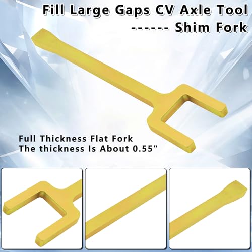 MOEBULB 12020 Axle Popper Kit 2PC CV Axle Removal Tool for Most FWD Front Wheel Drive Vehicles Removing Stuck Half Shaft Fixing Damaged CV Joints CV Axle Puller, Gold by MOEBULB - Image 7