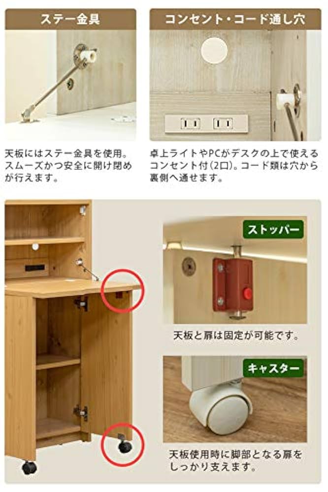 【新品・送料無料】Solano　ライティングデスク　60幅　DBR/NA/WH Amazon | Solano ライティングデスク 可動棚 カジュアル 60cm幅