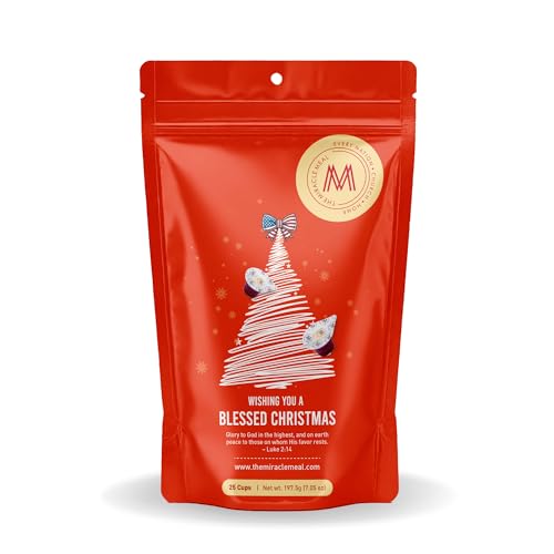 Christmas Edition Communion Cups | The Miracle Meal – 25 Pre-Fill...
