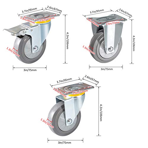 Double verrouillage de sécurité pour roulettes pivotantes robustes