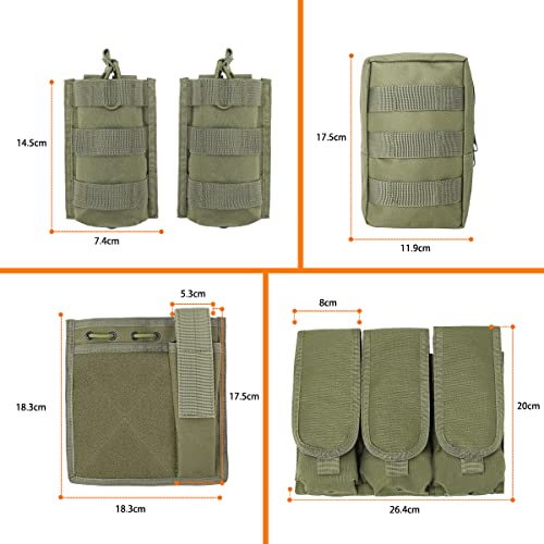 Snacam Tactical Vest Airsoft Painball Vest Outdoor Equipment For Men (Green) #TOP5
