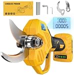 Electric Pruning Shears Compatible with Dewalt 20v, Cordless Electric Pruning Shears with LCD Display and Imported SK7 Steel Blades, 1.5-2 Inch Cutting Diameter for Tree Trimmers and Garden Pruners