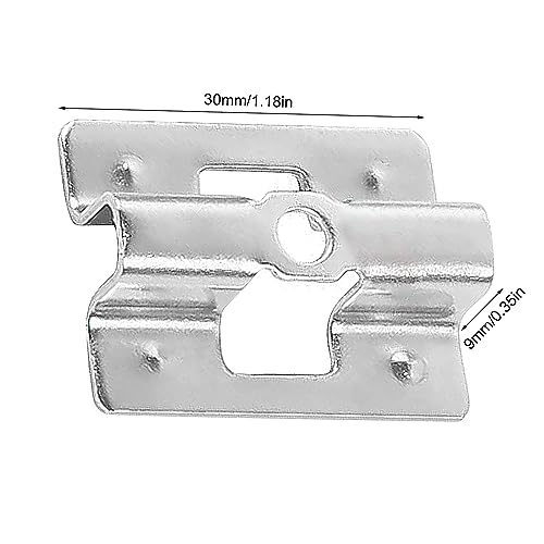 100 Stück Terrassenclips Edelstahl mit Schrauben,WPC Clips Edelstahl Terrassenclips Clips 6-9 mm WPC Dielen Befestigungsclips für Bambusholzboden Verschluss (8 mm)