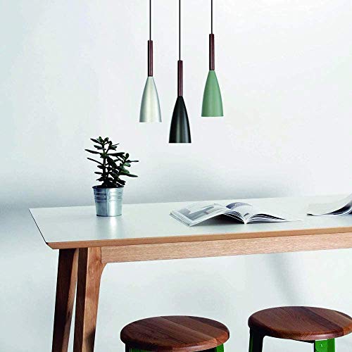Lámpara de techo verde con suspensión creativa E27 LED 3