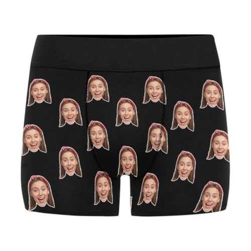 Custom Boxers with Face Personalized Boxer Briefs with Photo Customized Underweae