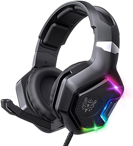 gamingdio 3.5mm PS4 Gaming Headset Headphone，7.1 Stereo Encompass Sound, with Mic and LED Lights for PC Laptop computer Mac