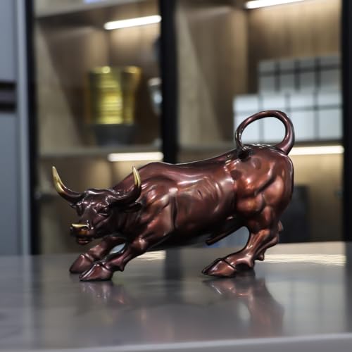 Estatua de Toro de Wall Street de Bronce 7.8 pulgadas miniatura 6