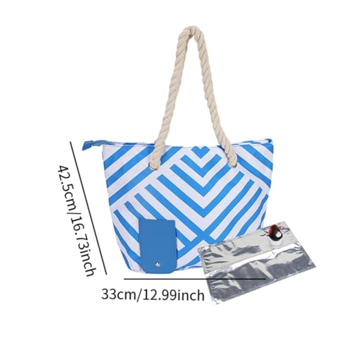 Insulated Drink Purse Tote Bag Thermal Beverage Carrier with Detachable Liner for Beach Wedding Travel Outdoor Blue4