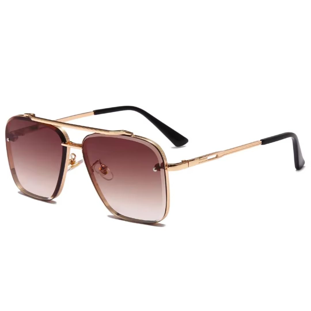 Gafas de sol vintage degradadas para hombre y mujer, lujo, moda masculina, protección UV400