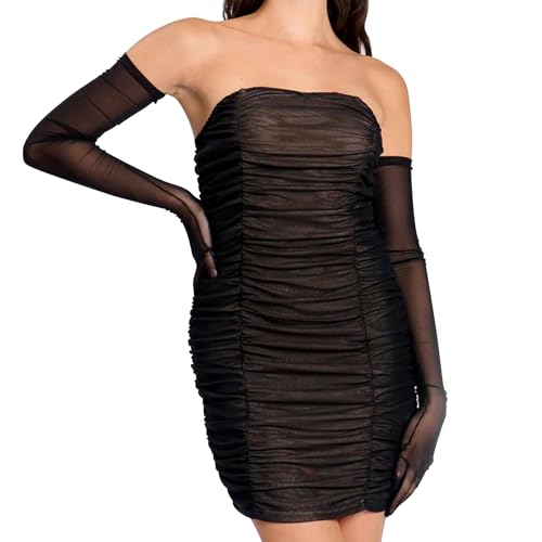 20in Women Long Black Gloves Elbow Length Red Gloves with Touchscreen Fingers for Hand Care, Moisturizing White Gloves