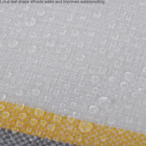 Lona de protección de 180 x 350 cm dorada con ojales y cuerda para patios 6