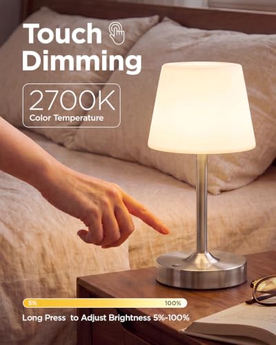 Image of IP65 Waterproof Rechargeable Shower Lamp, Cordless Bathroom Touch Lamps