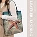 Ocean Starfish Leather Tote Bag Soft Handbag Vintage Shoulder Purses Fashion Top Handle Bag Large Capacity