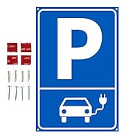 TRQdesign Parkplatz Elektroauto Schild 20 x 30 cm mit Löchern