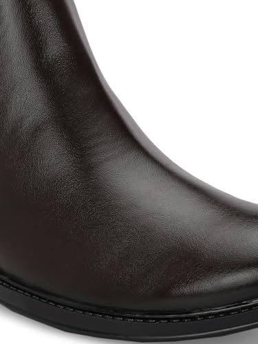 Image of AADI Men's Synthetic Leather Lightweight Comfortable Trendy Outdoor Casual Shoes Slip On Chelsea Boots