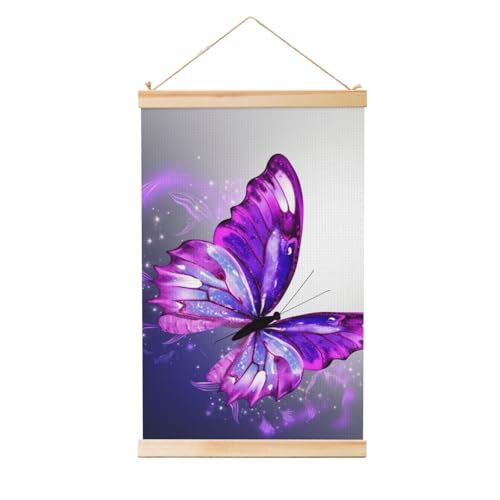 Affiche papillon violet vintage pour décoration salon et chambre