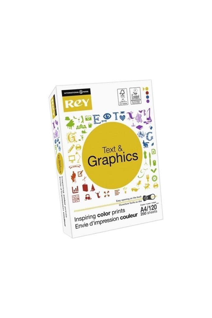 REY® TEXT & GRAPHICS papier do programowania, wysoka biel, 120 g, A4, FSC®, 250 arkuszy