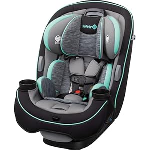 Safety 1st Grow and Go All-in-One Convertible Car Seat, Rear-facing 5-40 pounds, Forward-facing 22-65 pounds, and Belt-positioning booster 40-100 pounds, Aqua Pop