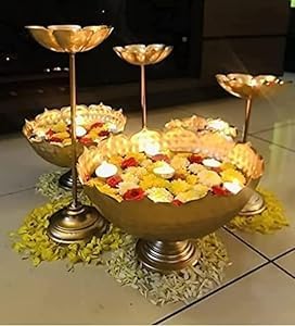 See full amazon price history chart for A I Decor Metal Taj Bowl Hammered Urli Candle Stand with Floating Diya Urli for Home Decor and Festival Decor Urli Show Piece for Floating Flowers Diya - 9 Pieces Combo (Gold) A I Decor Metal Taj Bowl Hammered Urli Candle Stand with Floating Diya Urli for Home Decor and Festival Decor Urli Show Piece for Floating Flowers Diya - 9 Pieces Combo (Gold) (B0DJCF646B) Amazon Price History, Amazon Price Tracker