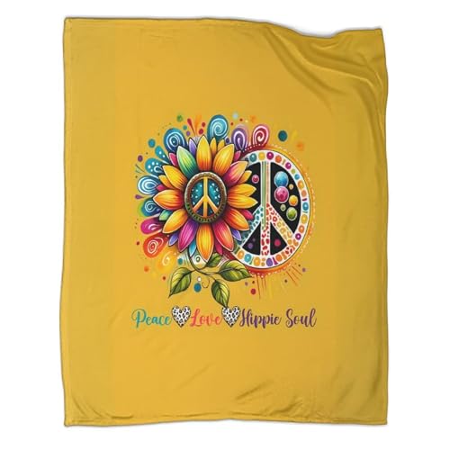 Plaid microfibre Peace Symbol de qualité supérieure jeté de canapé 3D - 3