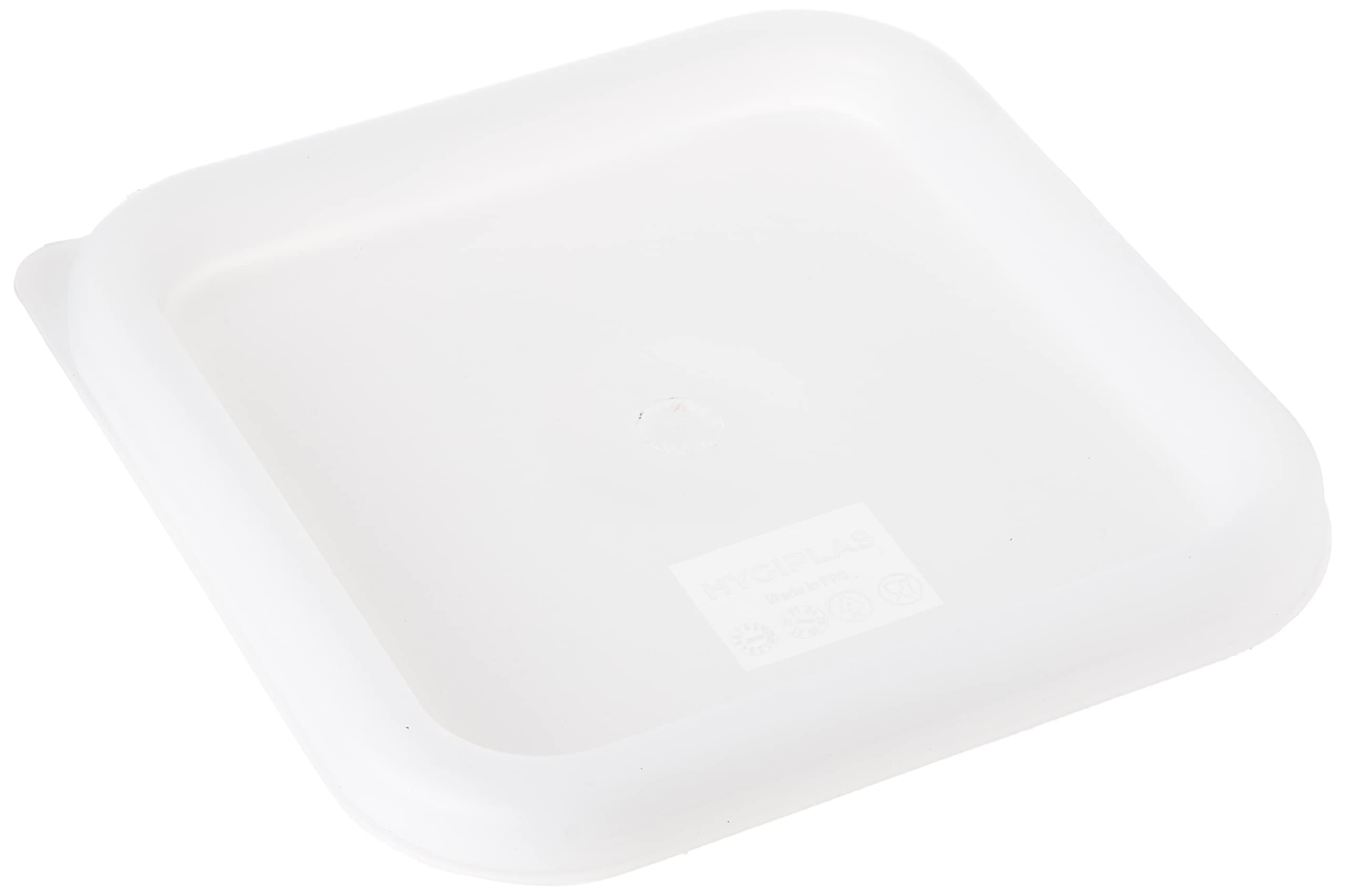 Hygiplas CF049 1.5/3.5Ltr Square Food Storage Container Lid, White, Small