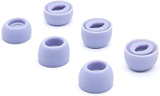 Adhiper Silicone Earbuds Replacement Buds Pro Earbuds Earmuffs Earbuds Compatible for Samsung Galaxy Buds Pro Earbuds/SML Silicone Earbuds 3 Sizes Reduce Noise Silicone Earbuds (S/M/L Purple)