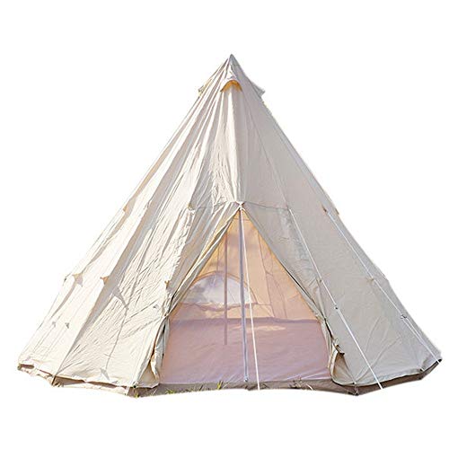 Carpa de camping impermeable beige para 3-8 personas miniatura 1