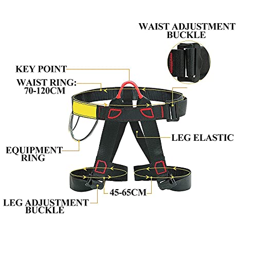 Arnês de escalada, arnês de cintura arnês de rapel de meio corpo equipamento de segurança para monta