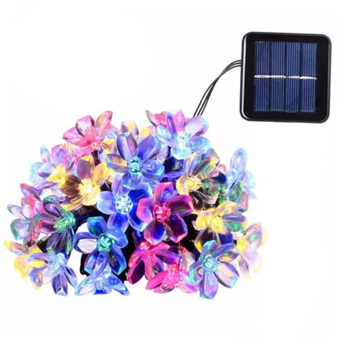 Gadpiparty Blumenlichter Im Freien Dekorative Gartenblumenlichter 5 M 20 Leds Bunte Solar- -lichterketten Lichterkette Dekoration