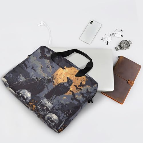 ALAZA Halloween Crow Skull Maletín para Portátil 13-15.6 pulg miniatura 7