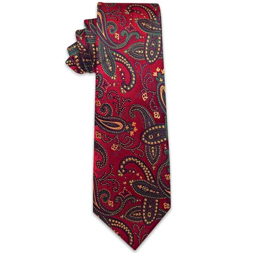 Image of YourTies Paisley Men's Necktie Woven Silk Floral Ties for Men Designer Formal Business Party Wedding
