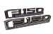 2x F150 XLT Fender Emblems Black Badge 3D Logo Nameplate Replacement for 2015-2018 F-150 Original Size