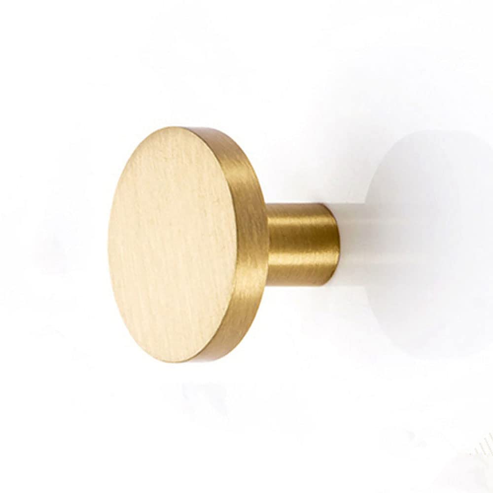 Coat Hook, Brass Wall Mounted Coat Hook Heavy Duty Hanger for Wall Decorative Individual Cloth Hanging Towel Keys Hat (10PCS M4*30mm)