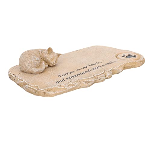 BESPORTBLE Placa Conmemorativa para Mascotas De Resina, Diseño Gatito Adorable, Tamaño Pequeño, Placa Conmemorativa para Exteriores, Decoración De Jardín, Recuerdo para Amantes De Mascotas