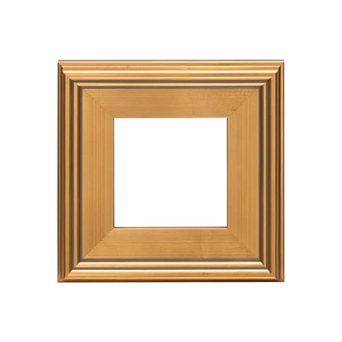 Creative Mark Plein Air Style Frame, Hand Leafed Gold, 6x6-2.75" Wide Moulding with 1/2" Rabbet Depth, Open Back W/O Glazing, Museum Quality, For Art Panels, Stretched Canvas, Pictures & More