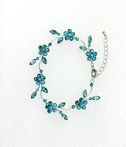 Image of Faship Gorgeous Rhinestone Crystal Floral Necklace Earrings Set