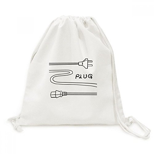 Toile drawstring backpack voyage sacs dessin pour escapades urbaines