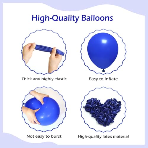 Image of Rozi Decoration Birthday Party Decoration Set, 41 Pieces with Blue and Painted Latex Shining Balloons for Kids and Adults Birthday Parties Decorations Items