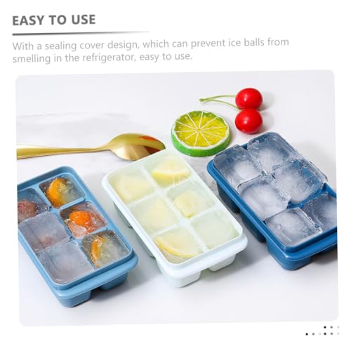 Molde para cubitos de hielo con tapa 3 piezas plástico miniatura 5