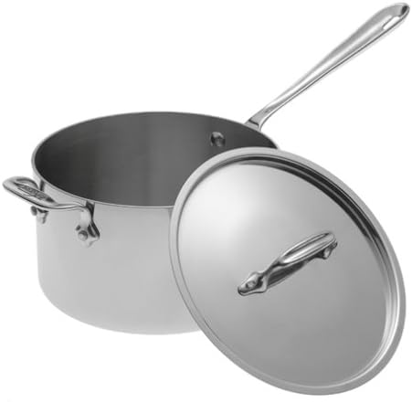 All-Clad Stainless Steel Saucepan with Loop Cookware, 3-Quart, Silver