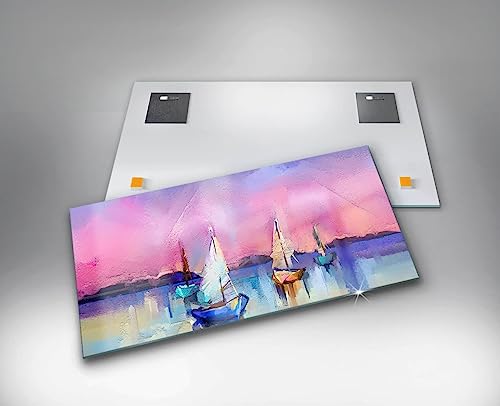 Peinture sur verre paysage maritime 140x70 Wallfluent - 2