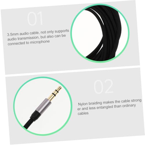 Cable aux jack 3.5mm de 5m LOLIPPYY estéreo macho a macho de TPE para auriculares 6