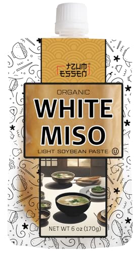 Tzum Essen White Miso Paste (Shiro) 3 Month Fermented, USDA Organic, Kosher. | Small (6 oz)