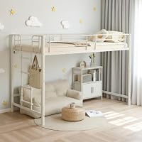Amazon｜SOFTSEA ロフトベッド シングル パイプベッド ミドルタイプ 高