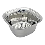 LeeQinersw Quadratische Servierschüssel Aus Edelstahl, Multifunktional, Leicht