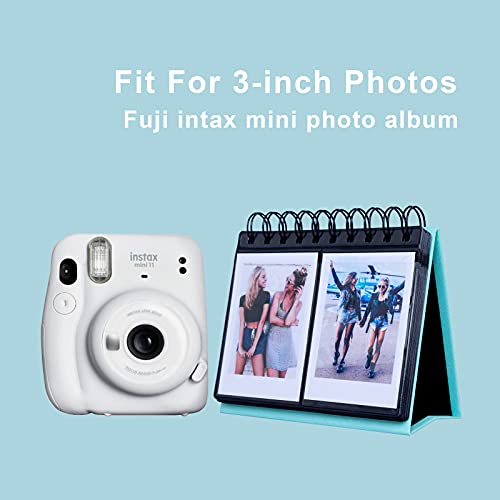 68 Pockets Mini Photo Album For Fujifilm Instax Mini 7S 8 8+ 9 25 26 50S 70 90/ Fujifilm Instax Sp 1/ Polaroid Pic-300P/ Polaroid Z2300/ Lg Pd 233/ Lg Pd 239/ Name Card (Blue) #TOP1