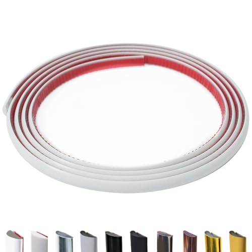 Comparison: Best Backsplash For White Cabinets 6 JSIWOTH 9.8 Ft Peel and Stick Wall Molding Trim, D-Shape Flexible Molding Trim White(Paintable) for Backsplash, Mirror, Wall, Window & Door Frames, Waterproof Self Adhesive Trim(W:0.4", T:0.1")