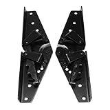 Espesor material: 2.3mm Negro de acero metal Sofa cama Ropa de cama Muebles ajustable de 3 posiciones de angulo mecanismo de bisagra Hardware