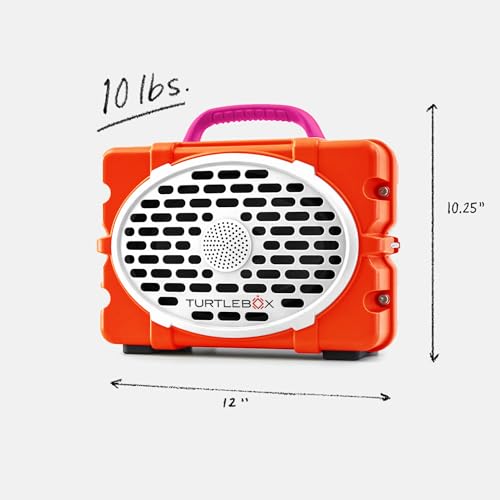 Image of Turtlebox Original Gen 3: Portable Outdoor Bluetooth Speaker - Ultra-Loud (120dB), Waterproof (IP67), Rugged, Impact-Resistant, 3-Day Battery | Party Mode: Unlimited Pairing Stereo, Orange /Pink