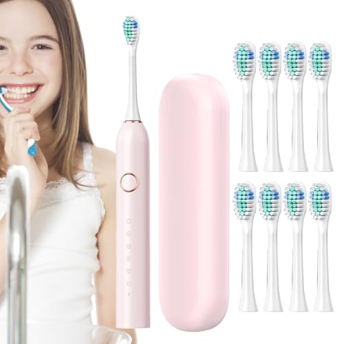 Cepillo De Dientes Eléctrico Para Adultos: Recargable 40000 VPM, 6 Modos De Limpieza, Temporizador Inteligente, Carga Rápida De 3 Horas, Batería De 180 Días, Estuche De Viaje, Cuidado Bucal Portátil
